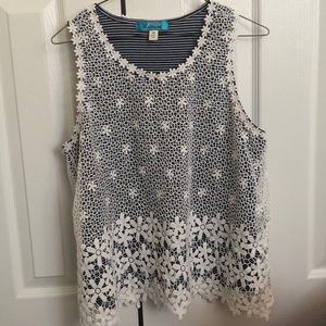 White lacy sleeveless top